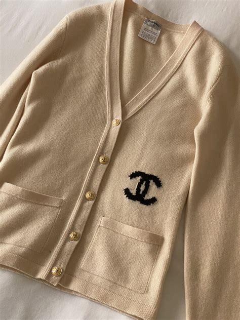 chanel paris mens sweater white|chanel cardigan sweater.